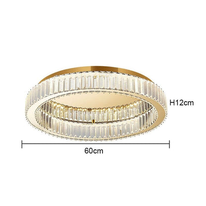 Brigitte Ring Crystal Flush Mount Bedroom Chandelier