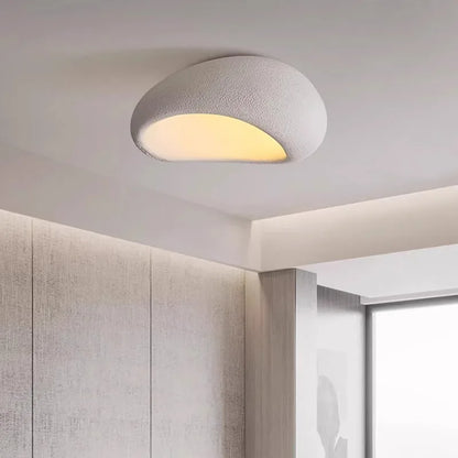 Évora Minimalistische strukturierte, halbeingelassene LED-Deckenleuchte
