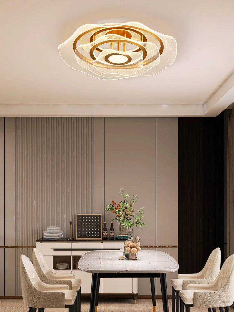 Amélie Gold Luxe LED Ceiling Chandelier Light