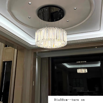 Élise italienische Luxus-Rund-Pendelleuchte Kristall-Deckenlampe