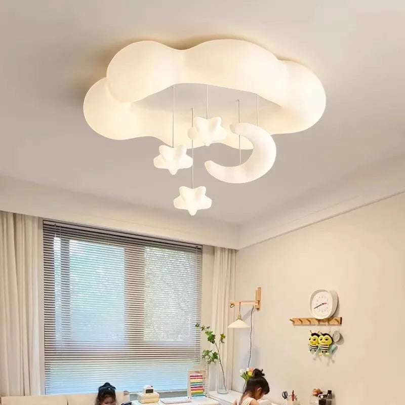 Amélie Cloud LED-Deckenleuchte Kinderzimmer Cremefarben Dimmbar
