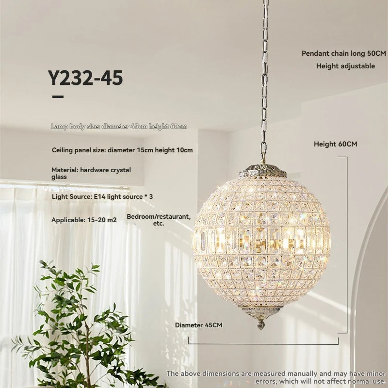 Aurélie Vintage Kristall-Hängeleuchter 6-flammig Luxus