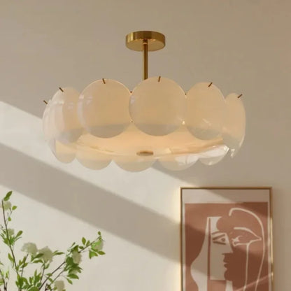 Amélie Aurora Muschelglas-Pendelleuchte
