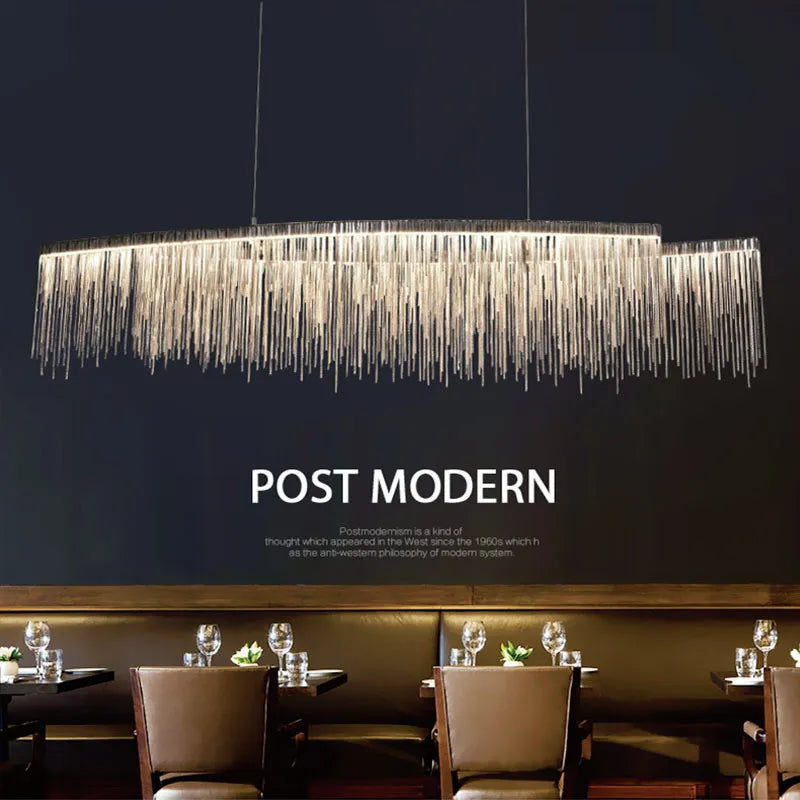 Helene Nordic Long Tassel Chain Chandelier