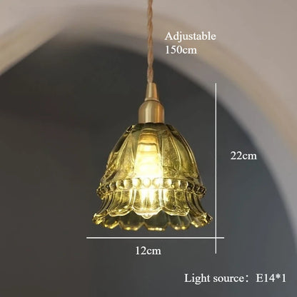 Lina Modern Minimalist Green Glass Pendant Light