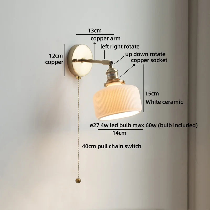 Élise Nordic White Iron LED Wall Lamp Kids Room Decor
