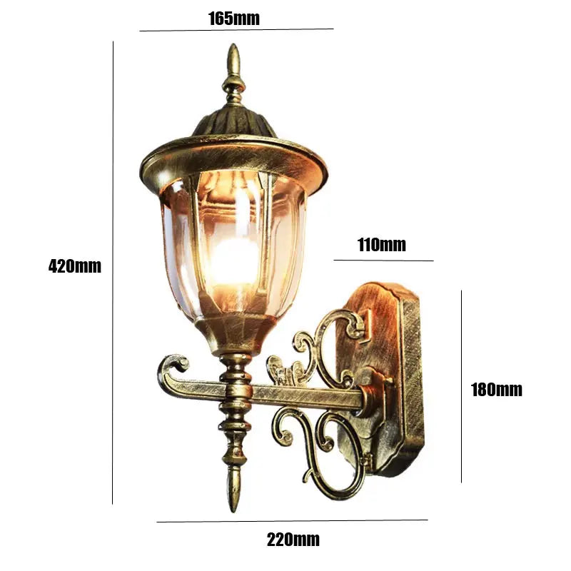 Madeleine Retro Outdoor Wandleuchte Wasserdichte Gartenlampe