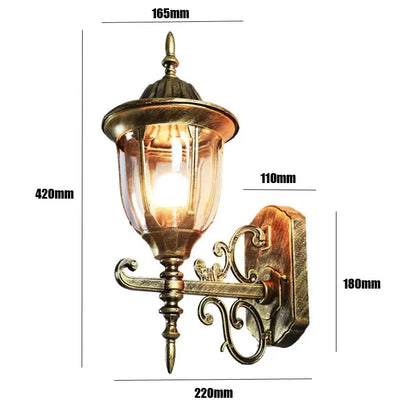 Madeleine Retro Outdoor Wandleuchte Wasserdichte Gartenlampe