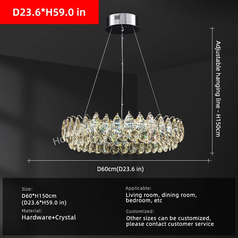 Geneviève Crystal Halo LED Pendelleuchte