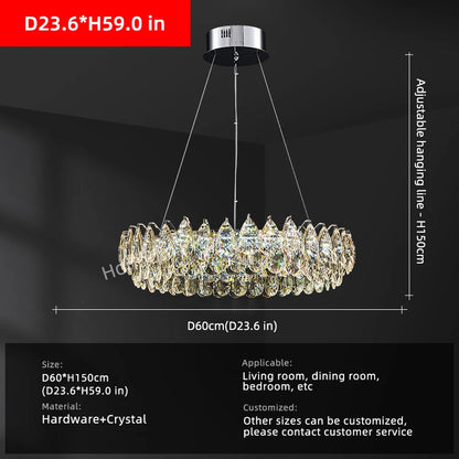 Geneviève Crystal Halo LED Pendelleuchte