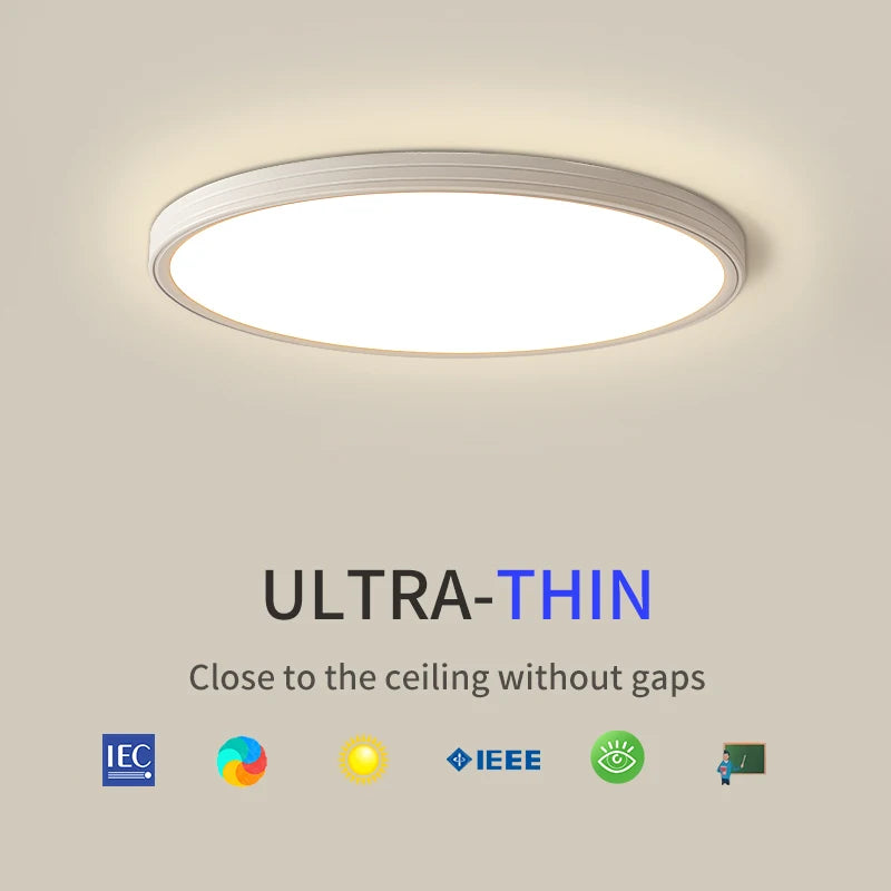 Juliette Ultradünne LED-Deckenleuchte mit Fernbedienung Modern