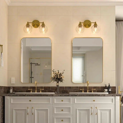Élodie 2-Light Globe Vanity Wall Light E26 Glass Fixture