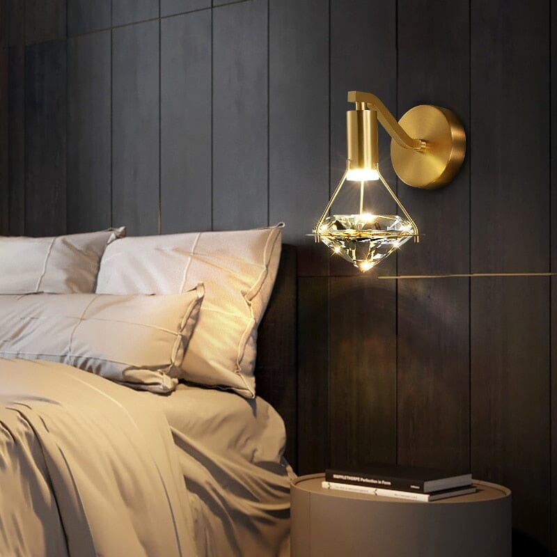 Aurélien Diamond Crystal Wall Lamp with Elegant Modern Glow