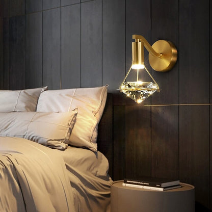 Aurélien Diamond Crystal Wall Lamp with Elegant Modern Glow