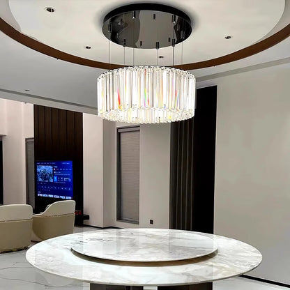 Élise italienische Luxus-Rund-Pendelleuchte Kristall-Deckenlampe