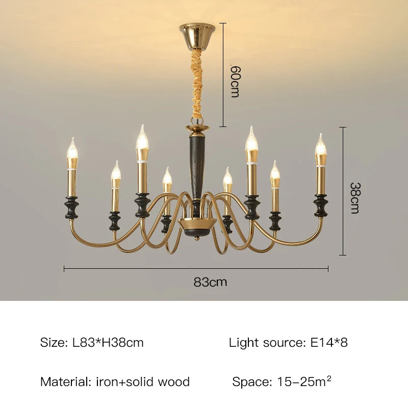 Milada Nordic Ceiling Chandelier with LED Candle Lights