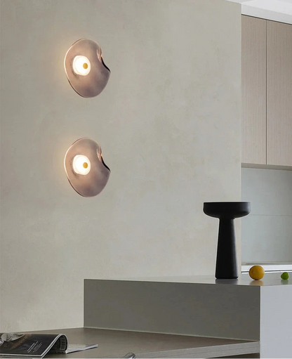 Élise Halo LED-Wandleuchte mit Glasschirm