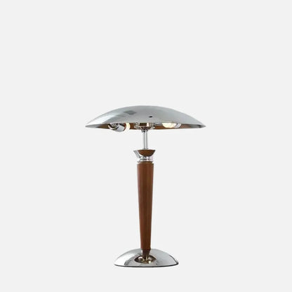 Noémie Schreibtischlampe aus Holz und Chrom