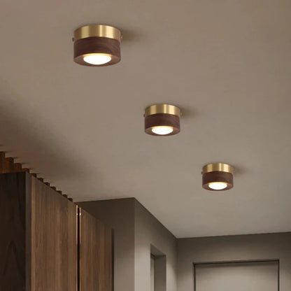 Anouk LED-Deckenstrahler aus Walnussholz