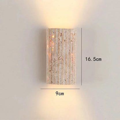 Yvonne Wabi-Sabi Stein-LED-Wandleuchte