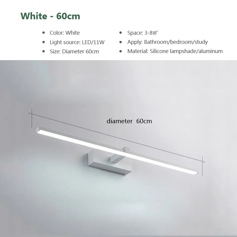 Élise Moderne LED Badezimmer-Wandleuchte 3-Farben-Licht
