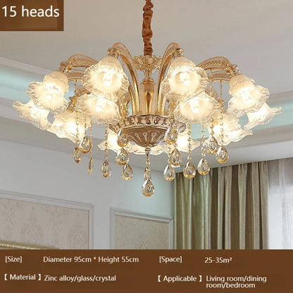 European Crystal Pendant Light for Living Room and Dining Area
