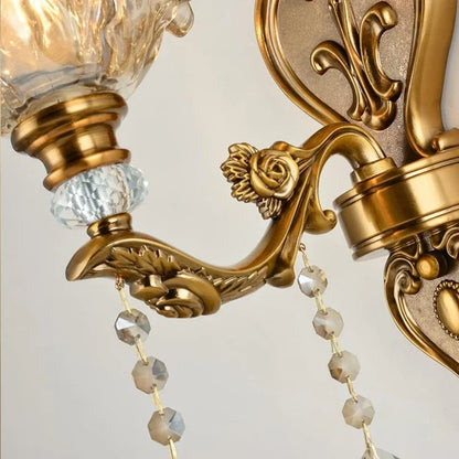 Élise Retro Kristallglas Wandleuchte E14 Europäische Wandlampe