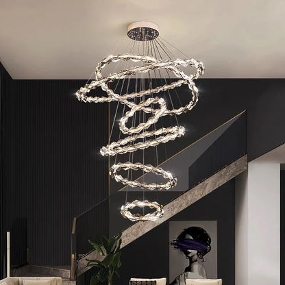 Élodie 2025 Moderner Ring Kristall LED Dimmbare Deckenleuchte Silber Dekor Lampe