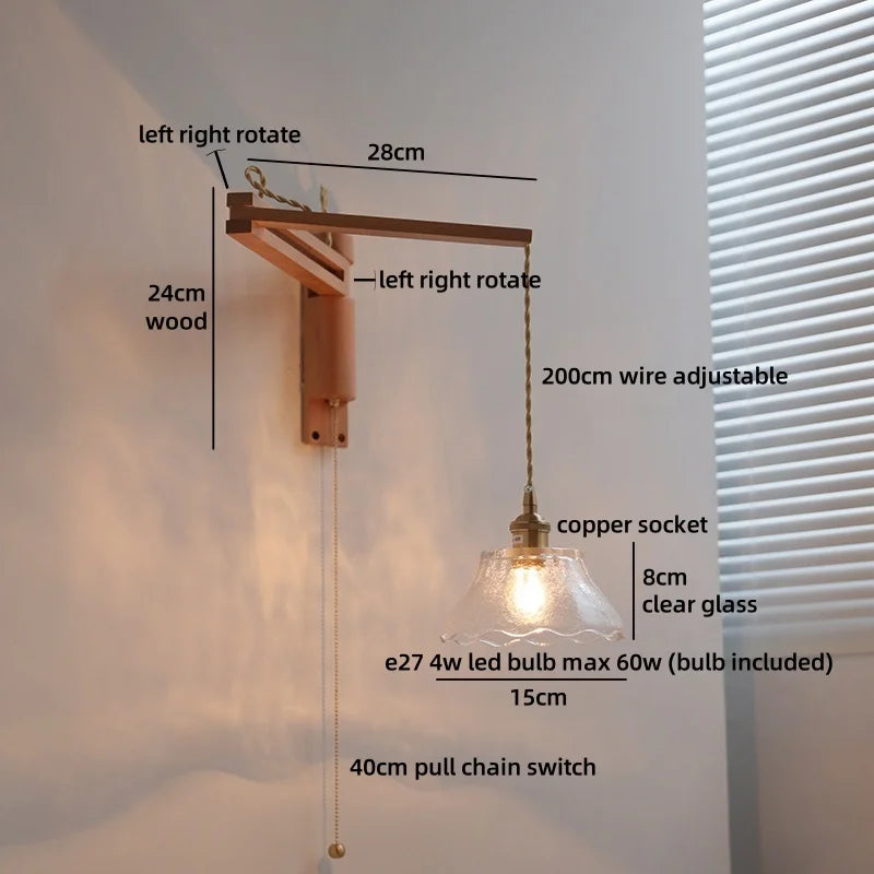 Élise Glasblumen Wandleuchte Flexibler Arm Nordisch