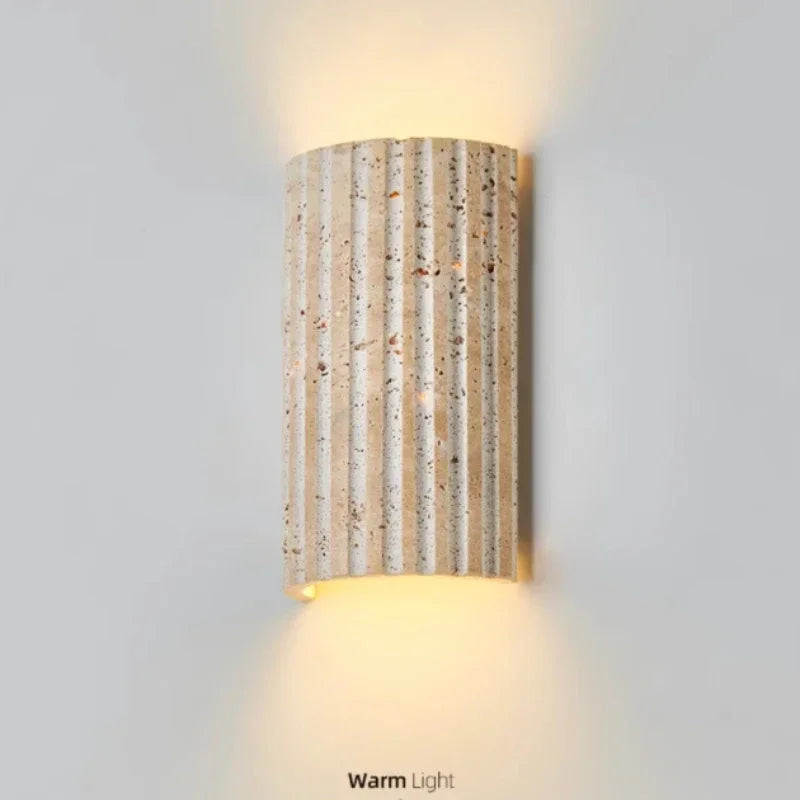 Yvonne Wabi-Sabi Stein-LED-Wandleuchte