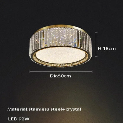 Chloé Luxury Crystal Ceiling Lamp Gold LED Modern Light