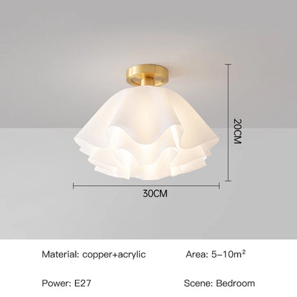 Sofia Nordic LED-Deckenleuchte aus weißem Milchglas