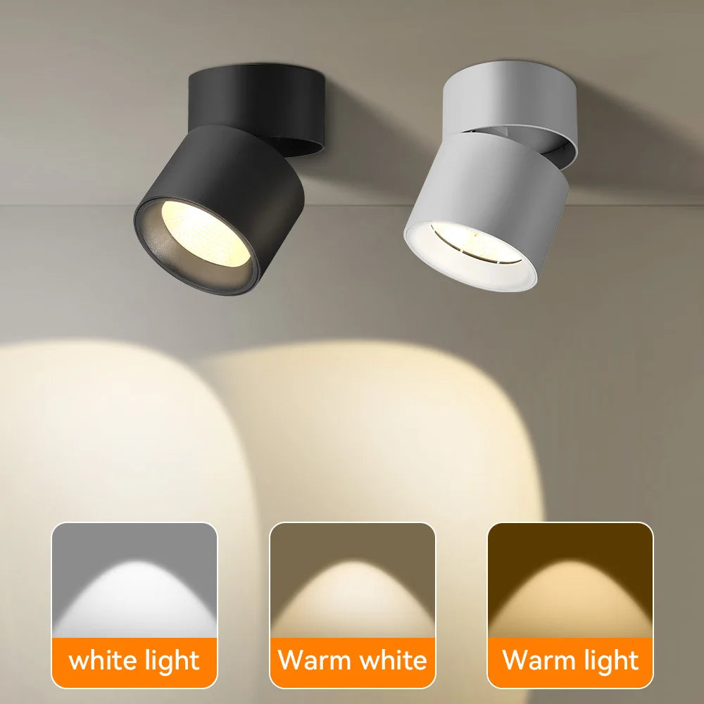 Camille Faltbare LED-drehbare Deckenleuchte 3-farbig Modern
