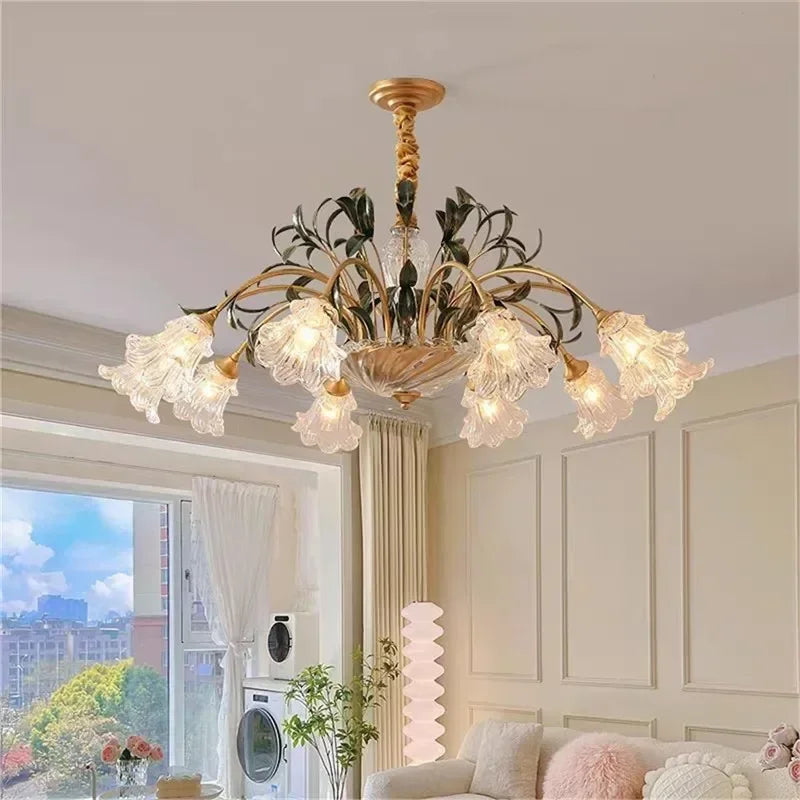 Französische Retro-Kristall-Pendelleuchte für Wohnzimmer und Restaurant