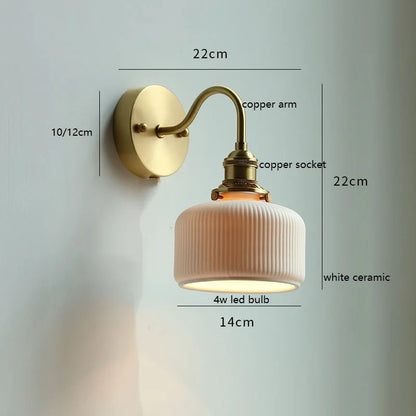 Émilie Drehbare Glas-Wandleuchte mit Zugschalter