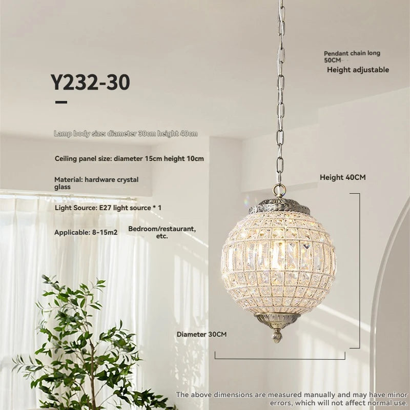 Aurélie Vintage Kristall-Hängeleuchter 6-flammig Luxus