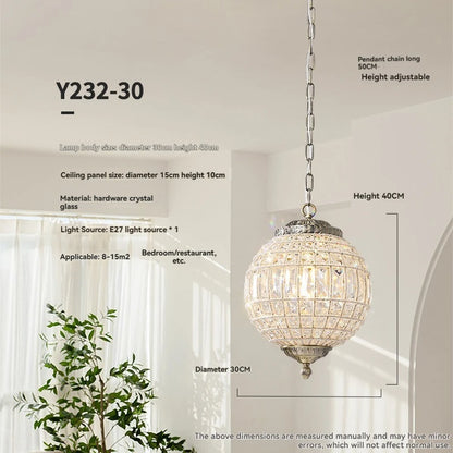Aurélie Vintage Kristall-Hängeleuchter 6-flammig Luxus