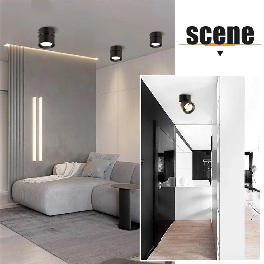 Camille Faltbare LED-drehbare Deckenleuchte 3-farbig Modern