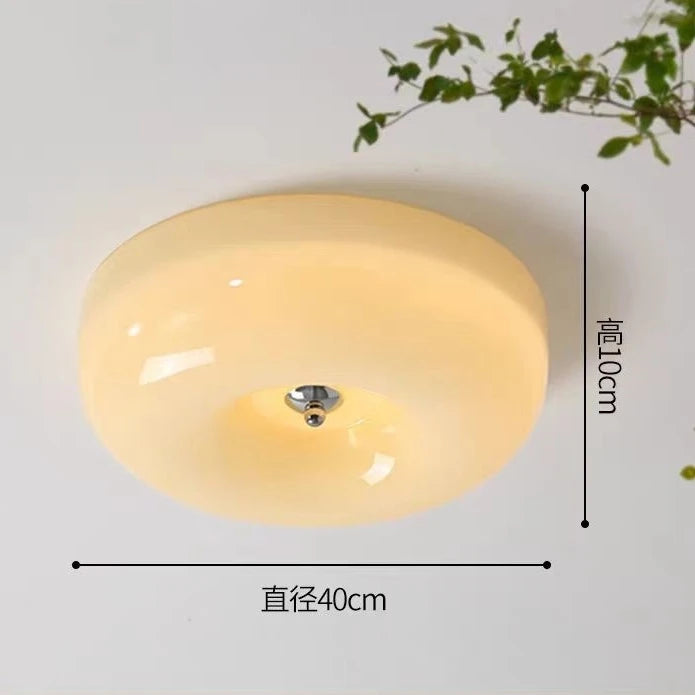 Deckenlampe Camille Französisch Beige Glas Downlight Flur Schlafzimmer