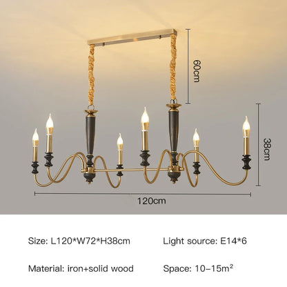 Milada Nordic Ceiling Chandelier with LED Candle Lights