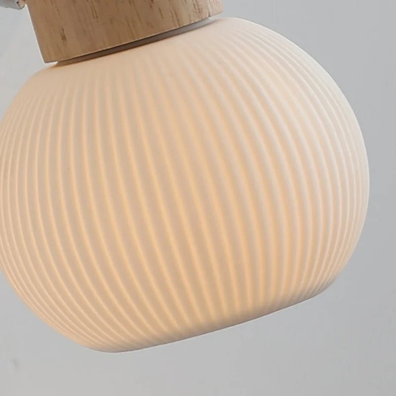 Camille White Ceramic LED Wall Lamp Switch E27 Nordic