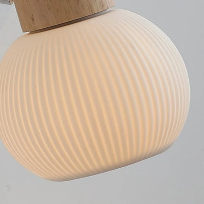 Camille White Ceramic LED Wall Lamp Switch E27 Nordic