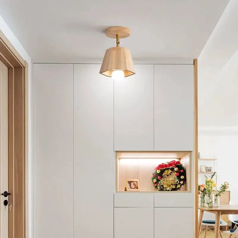 Élise Japanische Moderne Holz LED Deckenstrahler Kronleuchter