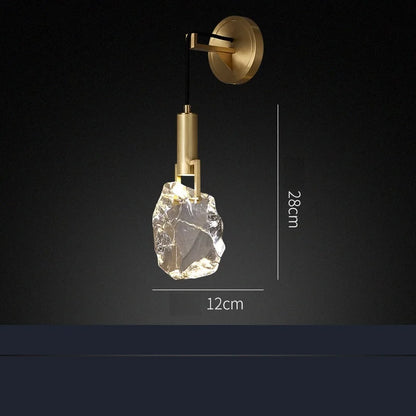 Elise Crystal Square Wall Lamp Nordic Modern