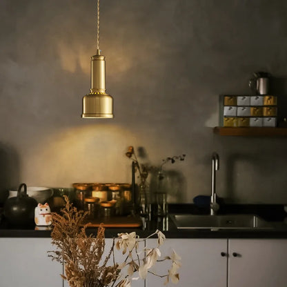 Léon Vintage Messing Mini-Pendelleuchte