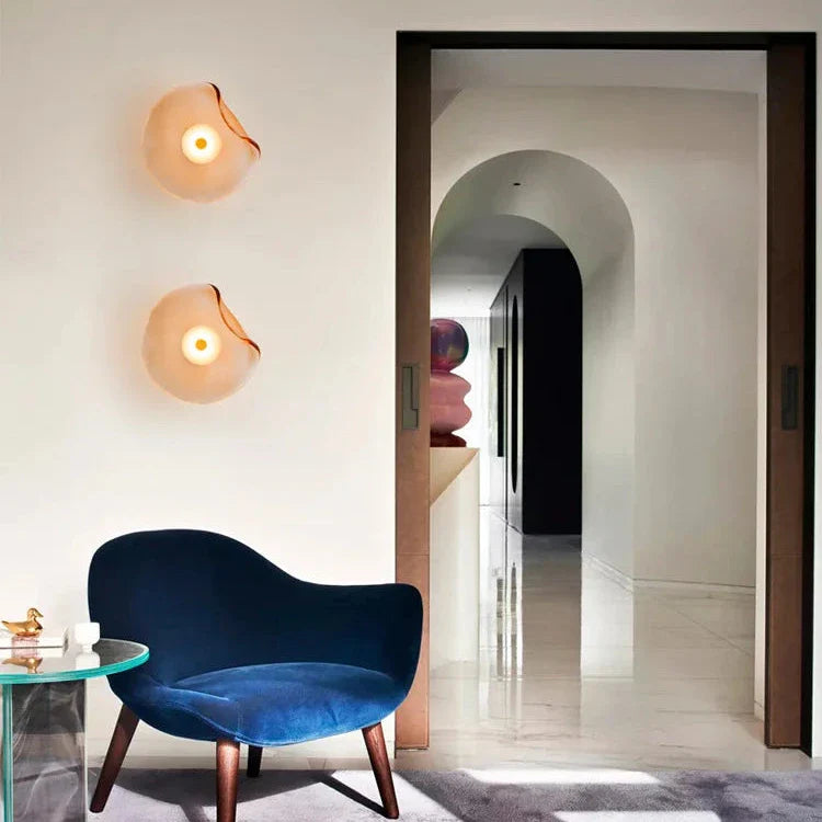 Élise Halo LED-Wandleuchte mit Glasschirm