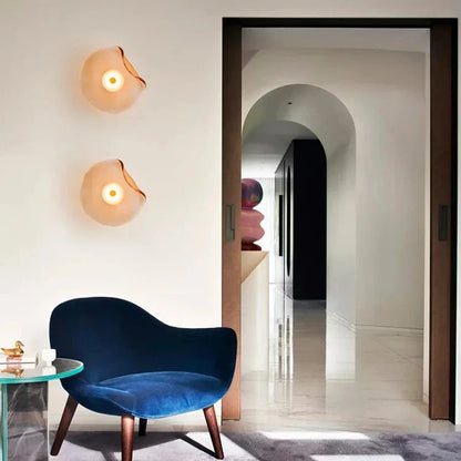 Élise Halo LED-Wandleuchte mit Glasschirm