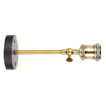 Élise Industrielle Retro E27 Wandleuchte Schwarz Gold Loft Wandlampe