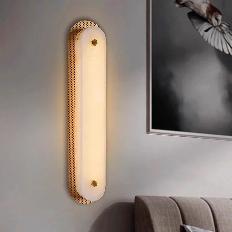Émilie Marble Linear Wall Lamp Minimalist LED Sconce Light
