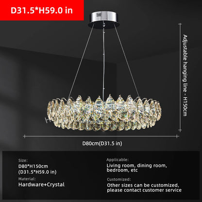 Geneviève Crystal Halo LED Pendelleuchte